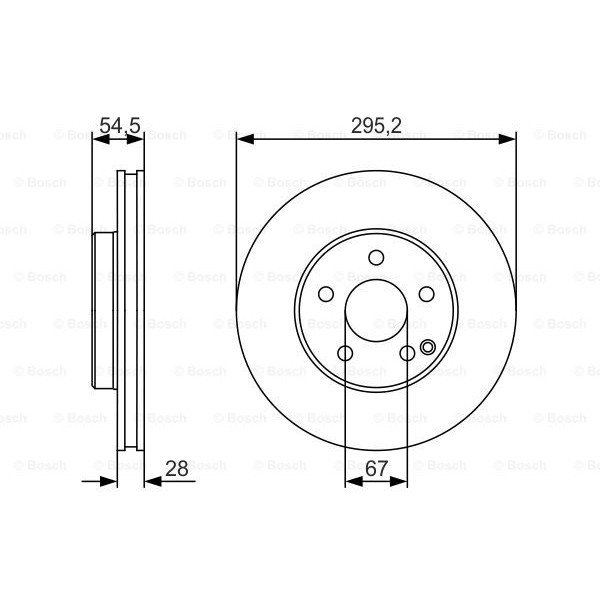 Слика на кочионен диск BOSCH 0 986 479 S07 за Mercedes E-class Estate (s211) E 280 T (211.254) - 231 коњи бензин