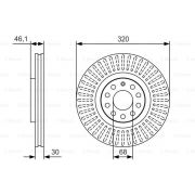 Слика 1 на кочионен диск BOSCH 0 986 479 S30