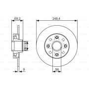 Слика 1 на кочионен диск BOSCH 0 986 479 S43