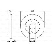 Слика 1 на кочионен диск BOSCH 0 986 479 S46