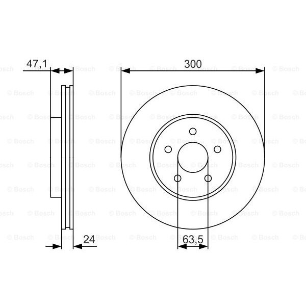 Слика на кочионен диск BOSCH 0 986 479 S48 за Ford Mondeo 3 (B5Y) ST220 - 226 коњи бензин