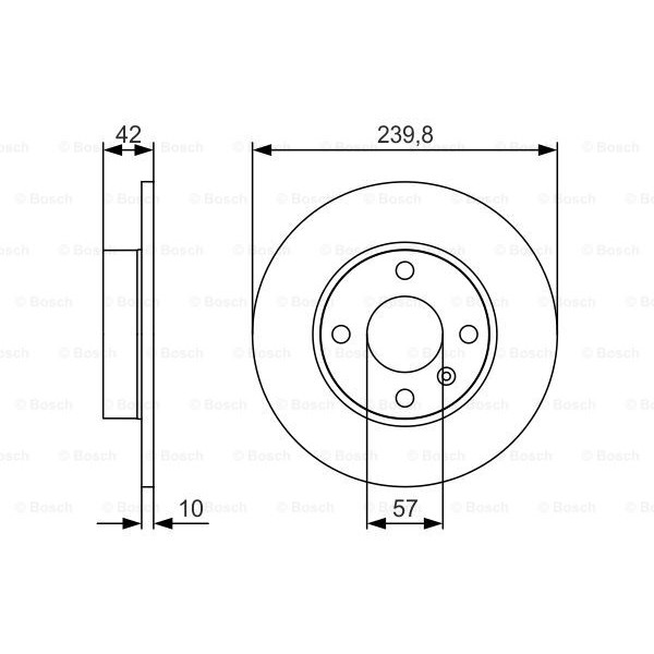 Слика на кочионен диск BOSCH 0 986 479 S52 за Opel Astra H Hatchback 1.6 - 105 коњи бензин