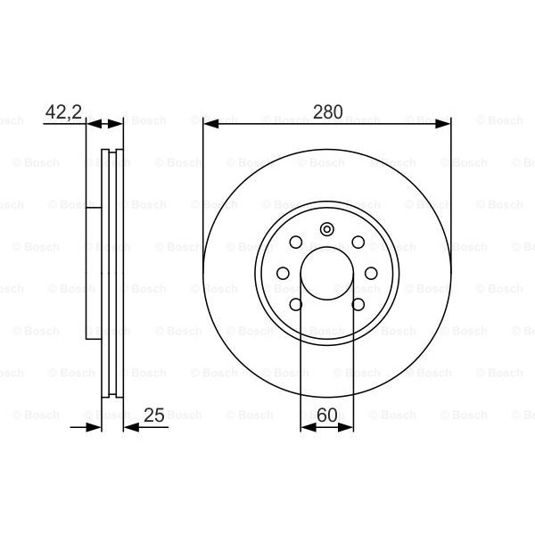 Слика на кочионен диск BOSCH 0 986 479 S55 за Opel Astra H Van 1.7 CDTI - 110 коњи дизел