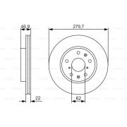 Слика 1 на кочионен диск BOSCH 0 986 479 S58