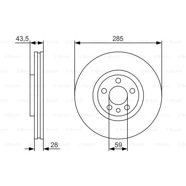 Слика на кочионен диск BOSCH 0 986 479 S62 за Citroen C8 EA,EB 2.0 HDi - 109 коњи дизел