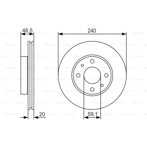 Слика на кочионен диск BOSCH 0 986 479 S74 за Fiat Palio 178bx 1.4 - 69 коњи бензин