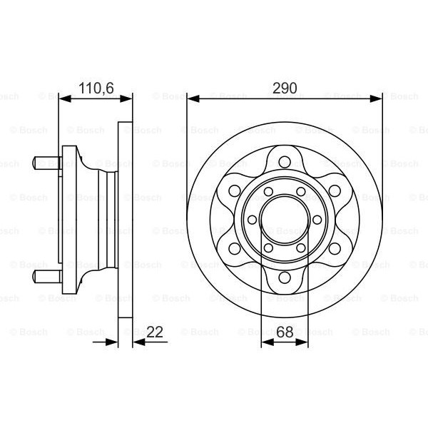 Слика на кочионен диск BOSCH 0 986 479 S95 за камион Iveco Daily 1 Bus A 45-10 (95739111, 95739131, 95739311, 95739317, 95739331) - 103 коњи дизел