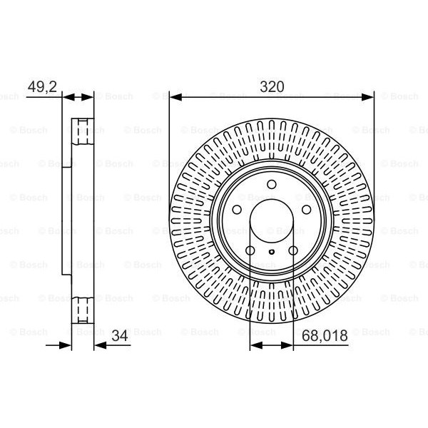 Слика на Кочионен диск BOSCH 0 986 479 T32