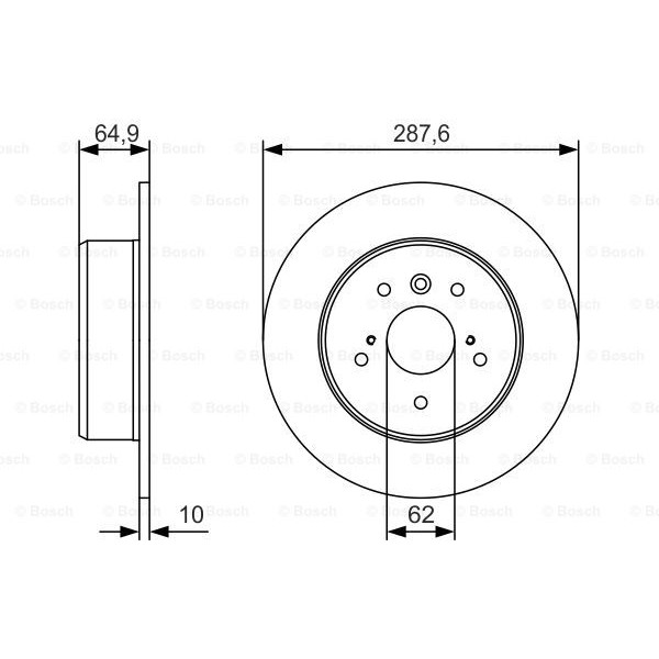 Слика на Кочионен диск BOSCH 0 986 479 T69