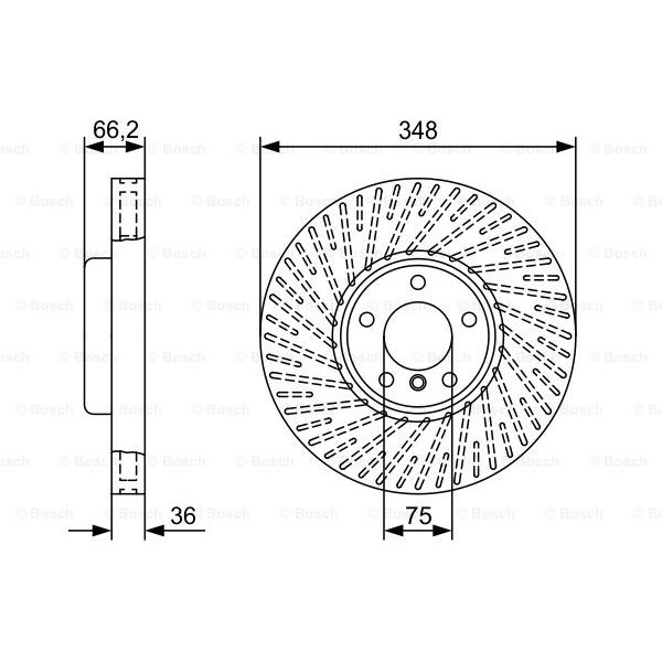 Слика на кочионен диск BOSCH 0 986 479 W19 за BMW 5 Touring F11 535 d - 299 коњи дизел