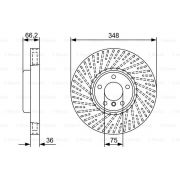 Слика 1 на кочионен диск BOSCH 0 986 479 W19