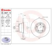 Слика 1 $на Кочионен диск BREMBO 08.3637.10