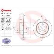 Слика 1 на кочионен диск BREMBO 08.4738.14