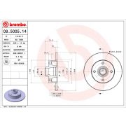 Слика 1 на кочионен диск BREMBO 08.5005.14