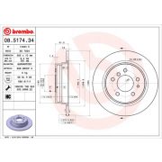 Слика 1 на кочионен диск BREMBO 08.5174.34