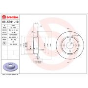 Слика 1 $на Кочионен диск BREMBO 08.5691.10