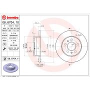 Слика 1 на кочионен диск BREMBO 08.6704.10