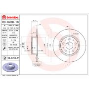 Слика 1 на кочионен диск BREMBO 08.6768.10