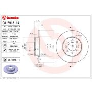 Слика 1 $на Кочионен диск BREMBO 08.6918.14