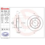 Слика 1 на кочионен диск BREMBO 08.7042.10