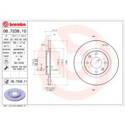 Слика 1 на кочионен диск BREMBO 08.7238.10