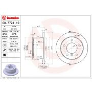 Слика 1 на кочионен диск BREMBO 08.7724.10