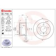 Слика 1 на кочионен диск BREMBO 08.7725.10