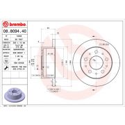 Слика 1 на кочионен диск BREMBO 08.8094.40