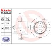 Слика 1 $на Кочионен диск BREMBO 08.8868.20