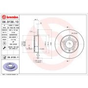 Слика 1 на кочионен диск BREMBO 08.9136.10