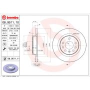 Слика 1 $на Кочионен диск BREMBO 08.9511.10