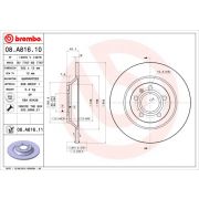 Слика 1 на кочионен диск BREMBO 08.A816.10