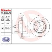 Слика 1 на кочионен диск BREMBO 08.B586.10