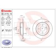 Слика 1 на кочионен диск BREMBO 08.C172.10