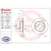 Слика 1 на кочионен диск BREMBO 09.4914.34