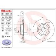 Слика 1 на кочионен диск BREMBO 09.4939.14