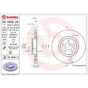 Слика 1 на кочионен диск BREMBO 09.4939.24