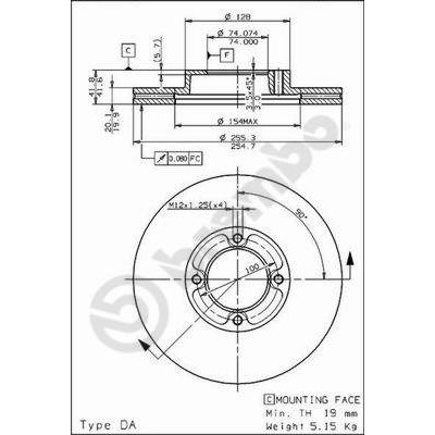 Слика на Кочионен диск BREMBO 09.5019.10