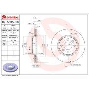 Слика 1 на кочионен диск BREMBO 09.5035.10