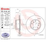 Слика 1 на кочионен диск BREMBO 09.5142.24