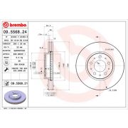 Слика 1 на кочионен диск BREMBO 09.5568.24