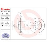 Слика 1 $на Кочионен диск BREMBO 09.6748.10