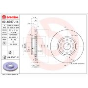 Слика 1 на кочионен диск BREMBO 09.6767.14