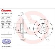 Слика 1 $на Кочионен диск BREMBO 09.6803.10