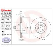 Слика 1 на кочионен диск BREMBO 09.7010.20