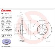 Слика 1 на кочионен диск BREMBO 09.7628.14