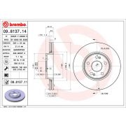 Слика 1 на кочионен диск BREMBO 09.8137.14