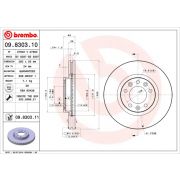 Слика 1 на кочионен диск BREMBO 09.8303.10