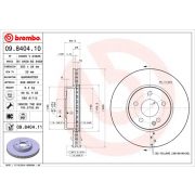 Слика 1 на кочионен диск BREMBO 09.8404.10