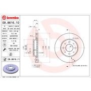 Слика 1 на кочионен диск BREMBO 09.8616.10